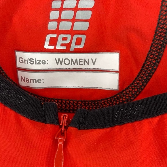 Women’s CEP Dynamic +Triathlon Compression Skinsuit Sz V (XL) NWT Black/Red NWT - Picture 11 of 14